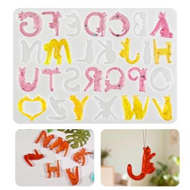 Imagem de 26 cavidades em forma de gato, alfabeto, espiral, pilar, vela e molde de resina, moldes de silicone para decoração de casa e fabricação de velas, molde espiral ondulado