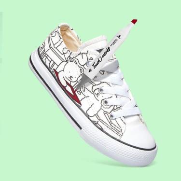 Imagem de Tenis Para Colorir All Bobbie Goods Infantil Pintar Qualidade Presente