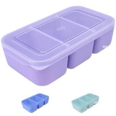 Imagem de Pote Marmita Texas Dup 1L 3 Divisórias Tampa Hermética Micro-Ondas Lav