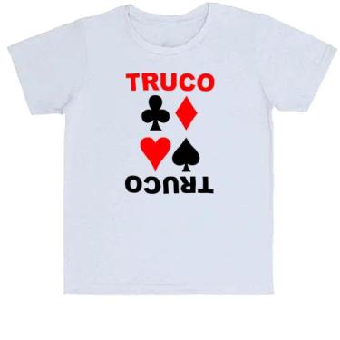 Imagem de Camiseta Infantil Truco Naipes do baralho, 4