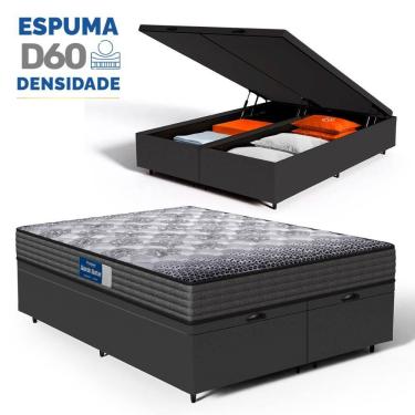 Imagem de Cama Box Baú com Colchão de Espuma D60 Double Face Guarda Costas Comfort Force Probel Queen 158cm