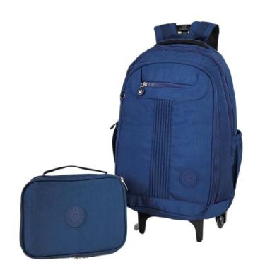 Imagem de Mochila De Rodinha E Estojo Juvenil Masculino Feminino Escolar - Sport
