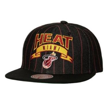 Imagem de Boné Mitchell & Ness NBA Dem Stripes Miami Heat Masculino-Masculino