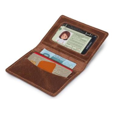 Imagem de Carteira Masculina Porta Cartão Slim Couro Legítimo - Ello Griff, Marr