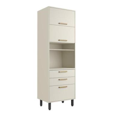 Imagem de Armário Paneleiro 3 Portas 2 Gavetas e Nichos Bertolini, Areia