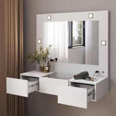 Imagem de Penteadeira Camarim Suspensa Sofia Branco - Rede Móveis