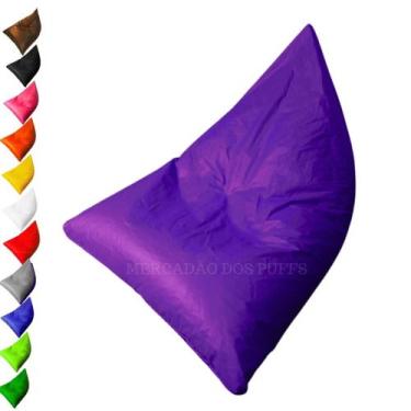 Imagem de Puff Triangular Cheio Almofadão Gigante Com Enchimento Grande Para Eve