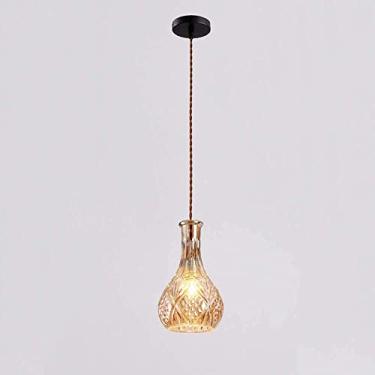 Imagem de Luminárias Pendentes Vintage em Formato de Garrafa de Vinho丨Luminária Moderna e Minimalista para Café/Bar com Cúpula de Vidro Única para Decoração de Interiores丨E27, Máx. 40W