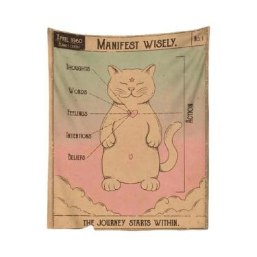 Imagem de Tapeçaria De Gato Dos Sonhos Kawaii - Decoração De Parede, Cobertor E 