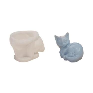 Imagem de Molde De Silicone 3D De Gatinho Fofo Para Velas, Sabonetes, Chocolate,