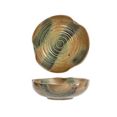 Imagem de Tigela de cerâmica retrô em forma de forno doméstico requintado personalizado talheres amarelecimento 20,8 cm