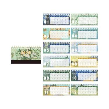 Imagem de Calendário De Mesa Vintage 2026 Com Notas E Planejador Mensal Para Cas