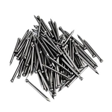 Imagem de Pregos de cimento, pinos de parede, pregos para marcenaria, pregos sem cabeça para pisos de madeira, pregos especiais para contornos, pregos de aço sem cabeça para instalar rodapés de parede (25 mm70)