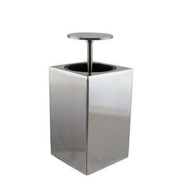 Imagem de THJKUPO Caixa de palito de aço inoxidável 304, prensa manual, suporte automático para palitos domésticos