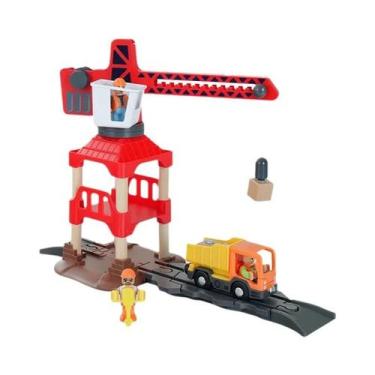 Imagem de Brinquedos De Trem De Madeira Para Crianças Com Acessórios De Ponte E 