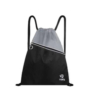 Imagem de Sacola YINS Ecobag Esportiva em Poliéster Cordão - Cinzapt