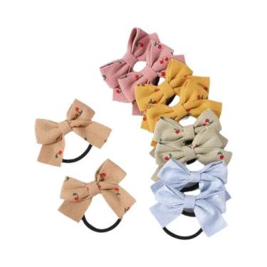 Imagem de Laços De Cabelo Artesanais Com Fita De Flor Para Meninas, 10 Peças, Ac