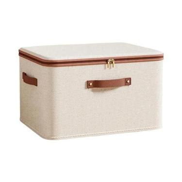 Imagem de Caixa Organizadora De Roupas Dobrável Lavável Com Alça E Zíper Para Ar