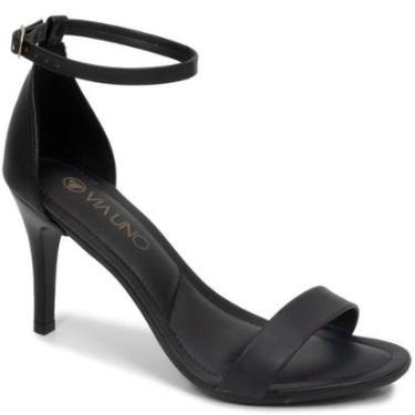 Imagem de Sandália Salto Fino Calcanhar Fechado Fivela Via Uno 873002-Feminino