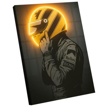 Imagem de Quadro Decorativo Piloto Neon Amarelo