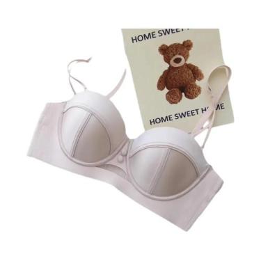 Imagem de Sutiã Antiflacidez Push up De Cetim Vermelho Noite Escura Com Pérolas 