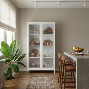 Imagem de Cristaleira Refresh 2 Portas 3 Prateleiras com Vidro Branco - Brv