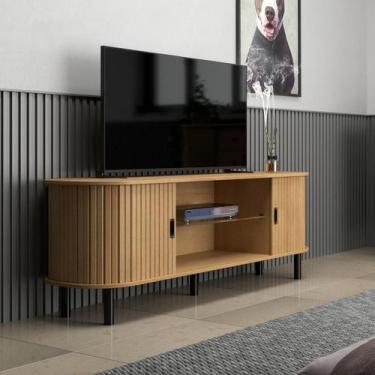 Imagem de Rack TV até 65 Curvo Ripado 2 Portas Ditália R-636 Cozy, Riviera