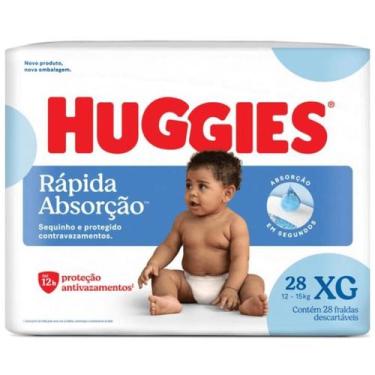 Imagem de Fralda Huggies Rápida Absorção XG com 28 unidades