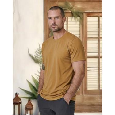 Imagem de Camiseta masculina básica tecnológica daily modal antiodor respirável 