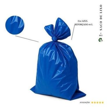 Imagem de Saco De Lixo 40L Reforçado Azul 50 Und - Higipack