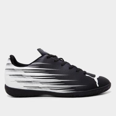 Imagem de Chuteira Futsal Puma Attacanto II BDP Masculina, Preto, Off white, 40