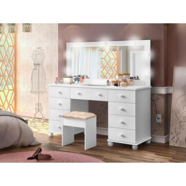 Imagem de Penteadeira Camarim 9 Gavetas C/ Led-Espelho-Colmeia Central MODELO:CO