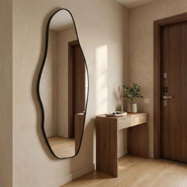 Imagem de Espelho Orgânico Lopazzi Corpo Inteiro 150cm Grande Decorativo Quarto 
