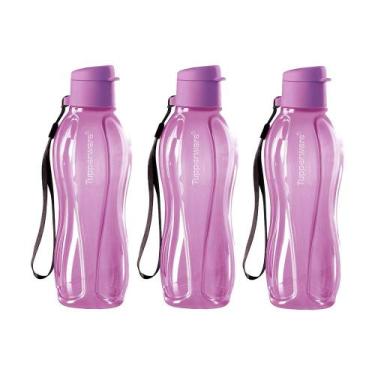 Imagem de Kit 3 Garrafas de Água Tupperware Eco Tupper Lilás 500ml