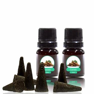 Imagem de Kit Incenso Cone Carvão Vegetal 100gr + 20ml de essência importada (pa