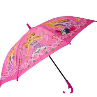 Imagem de Sombrinha Infantil Risovit Personagens Grande com Apito, Rosa