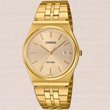 Imagem de Relógio Casio Masculino Analógico Vintage Dourado MTP-B145G-9AVDF