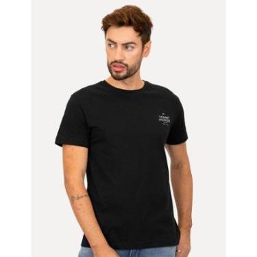 Imagem de Camiseta Tommy Hilfiger Masculina Stack Brand Love Preta-Masculino