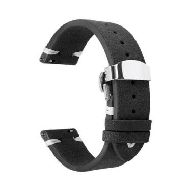 Imagem de Pulseira De Couro Suede De 18mm, 20mm E 22mm Para Relógio Seiko, Acess