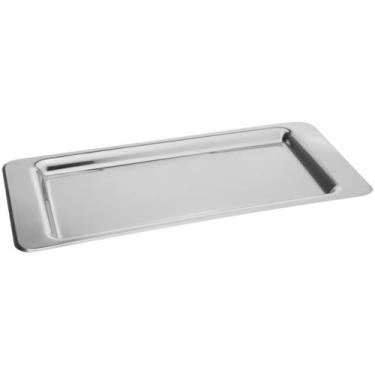 Imagem de Bandeja Brinox Átina 32 x 15,5 cm Aço Inox, Prata