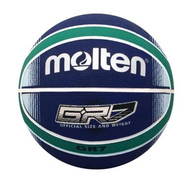 Imagem de Bola Molten Basquete Rubber Premium Azul e Verde - Unissex-Unissex