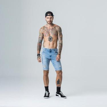 Imagem de Bermuda Masculina Skinny Jeans Street Rock e Soda-Masculino