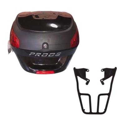 Imagem de Baú 29 litros Preto Brilhante com Bagageiro para CG TITAN 160 2016 em 