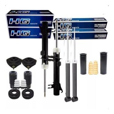 Imagem de Kit 4 amortecedor batente coxim rolamento completo fiesta - Nakata