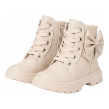 Imagem de Coturno Infantil Bota Menina Laço Fashion Moda Feminina - Mimoflex, Be