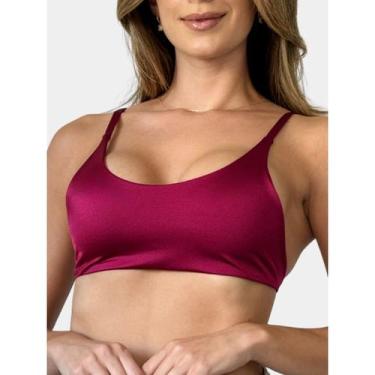 Imagem de Top Academia Fitness Alça Fina com Costas Nuas em Lycra Brilho de Poli