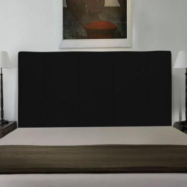Imagem de Cabeceira Cama Box Casal Queen Donna 160cm Corano Preto - Abmaza