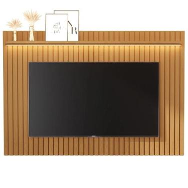 Imagem de Painel Tucuma Ripado 2.3 com Prateleira e Led Jb Bechara Cor Nature, N