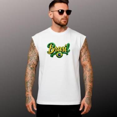 Imagem de Regata Masculina Oversized Brasil Algodão Caimento Largo e Moderno-Masculino