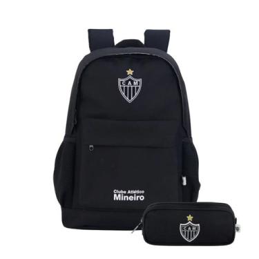 Imagem de Kit Mochila Costas Atlético Mineiro E Estojo Escolar Clube - Xeryus, P